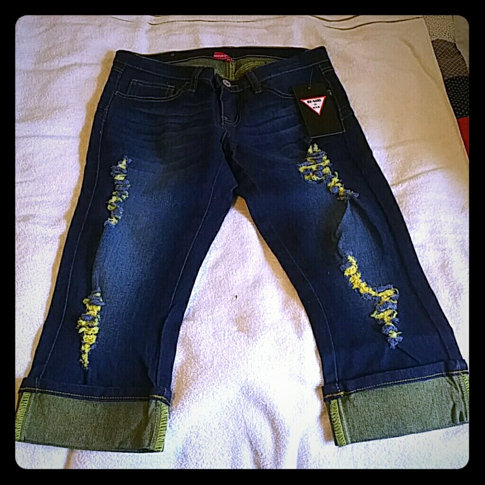 Denim capri jeans